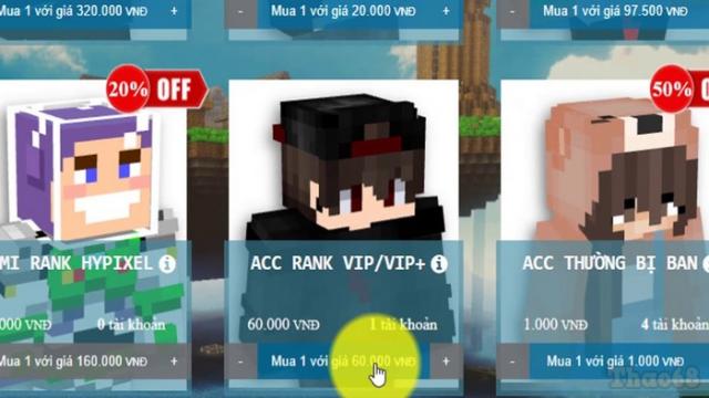 Acc Minecraft miễn phí: Shop Nick, tặng tài khoản Minecraft Premium Free